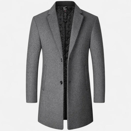 Premium Mens Wool Coat - Timeless Fit - OutfitLondon
