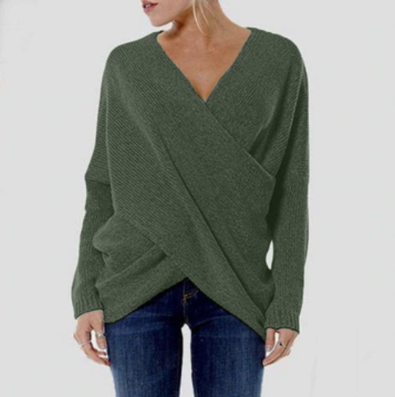 Fashionable Women's Cable Knit Pullover Sweater