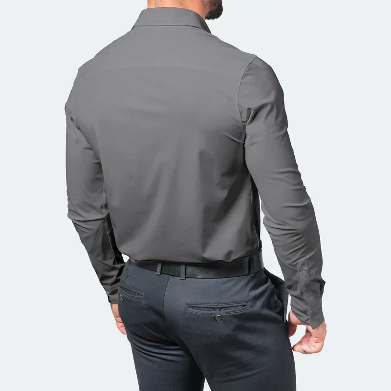 Men's Slim Fit Dress Shirt - Easy Iron, Stretchy & Comfortable