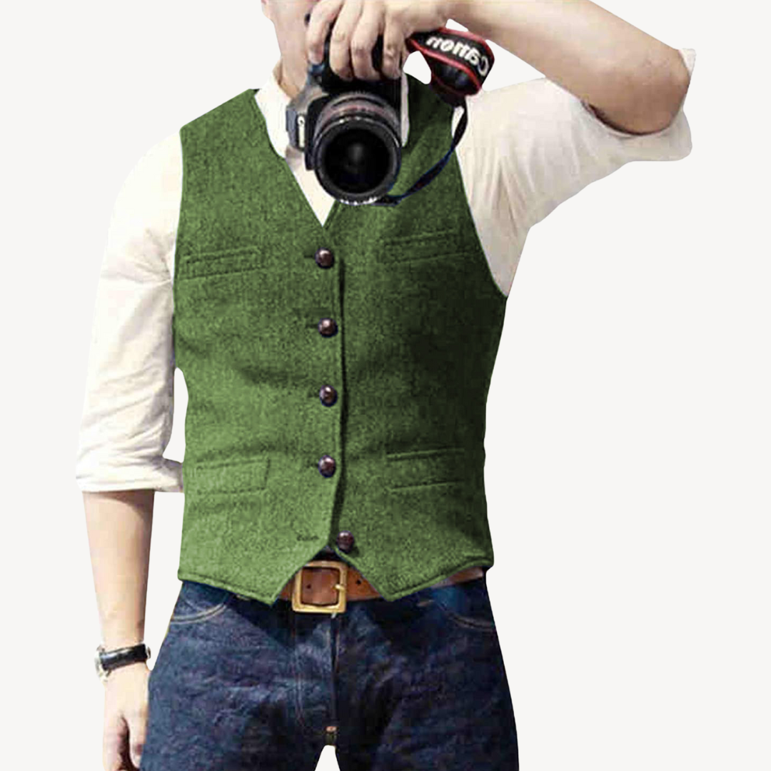 Classic Fitted Wool Waistcoat - OutfitLondon