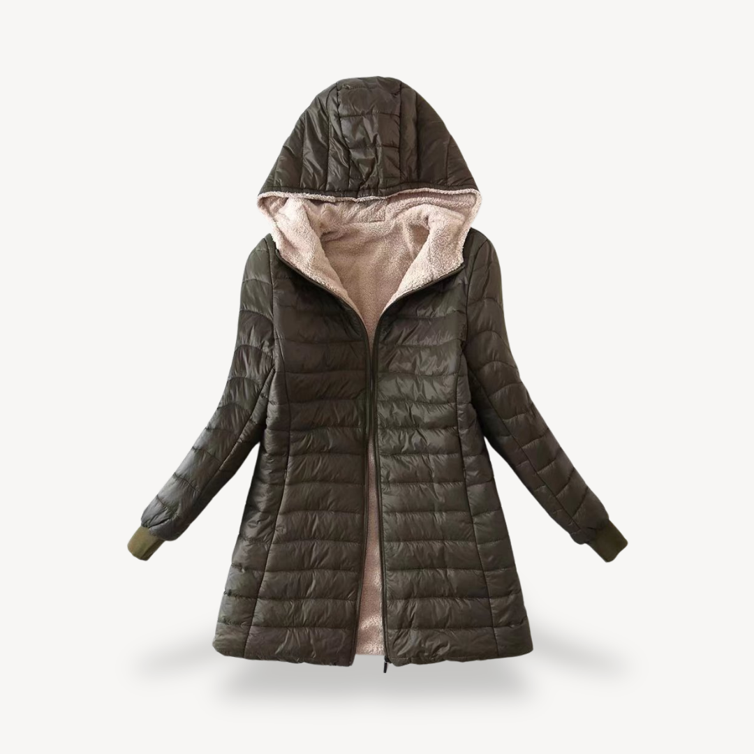 Warm Fleece Lined Down Jacket