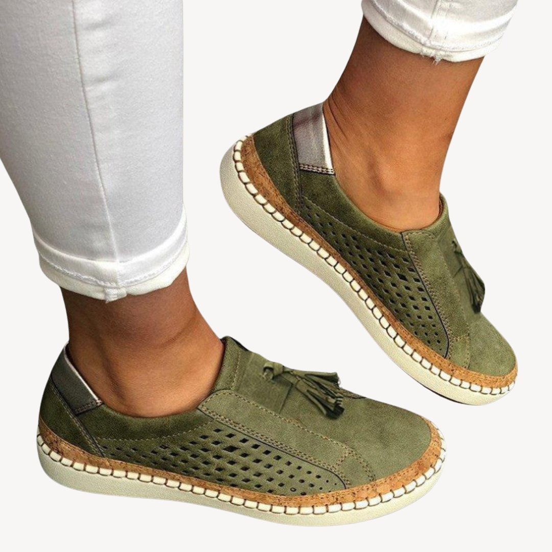 Comfortable Leather Slip On Shoes for Women