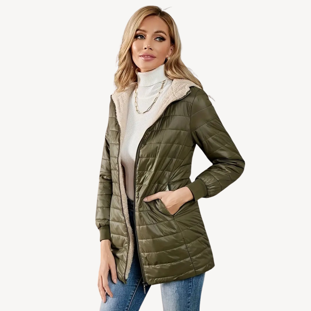 Warm Faux Fur Quilted Parka Jacket - OutfitLondon