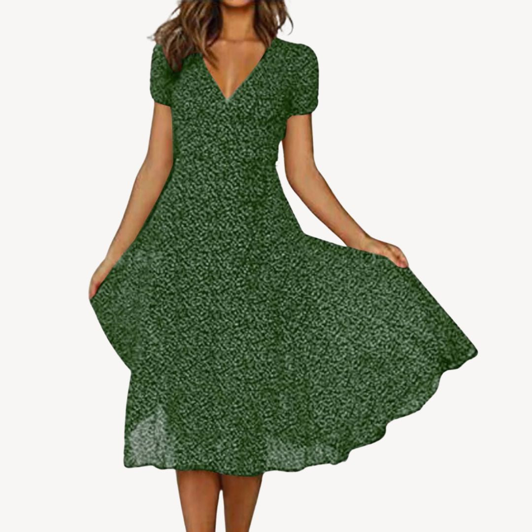Ladies' Pretty Flower Short Sleeve Dress