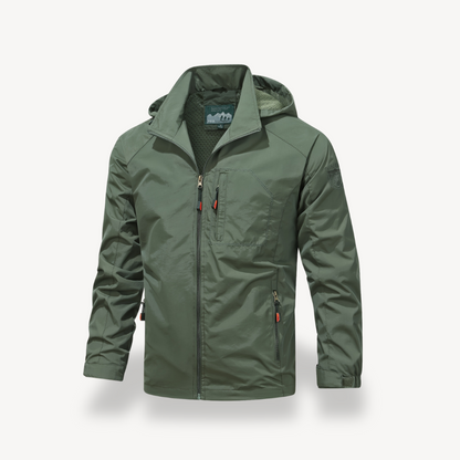 Relaxed Fit Waterproof Zip Up Jacket