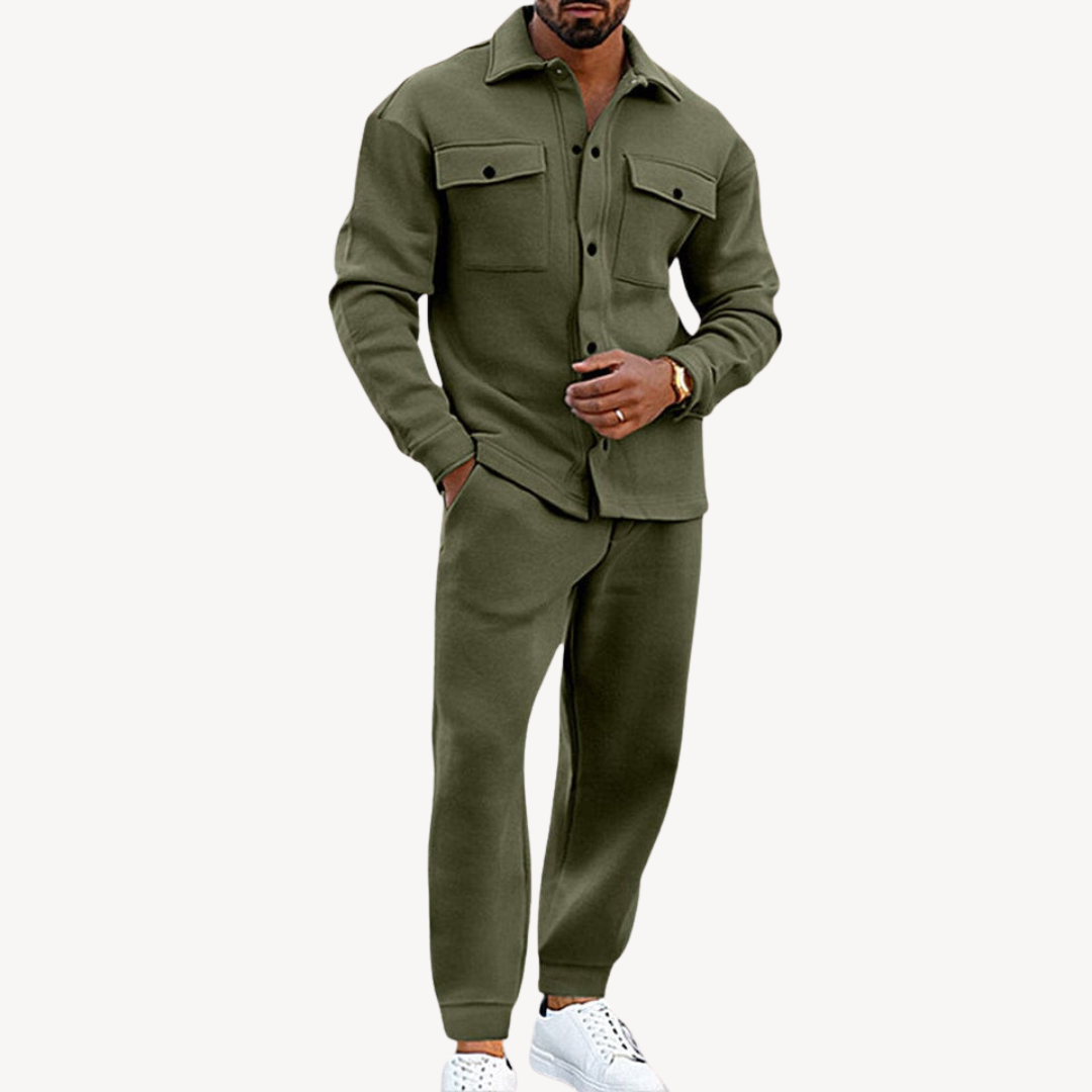 Relaxed Fit Tracksuit with Zip Jacket