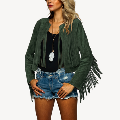 Luxury Faux Suede Trimmed Coat