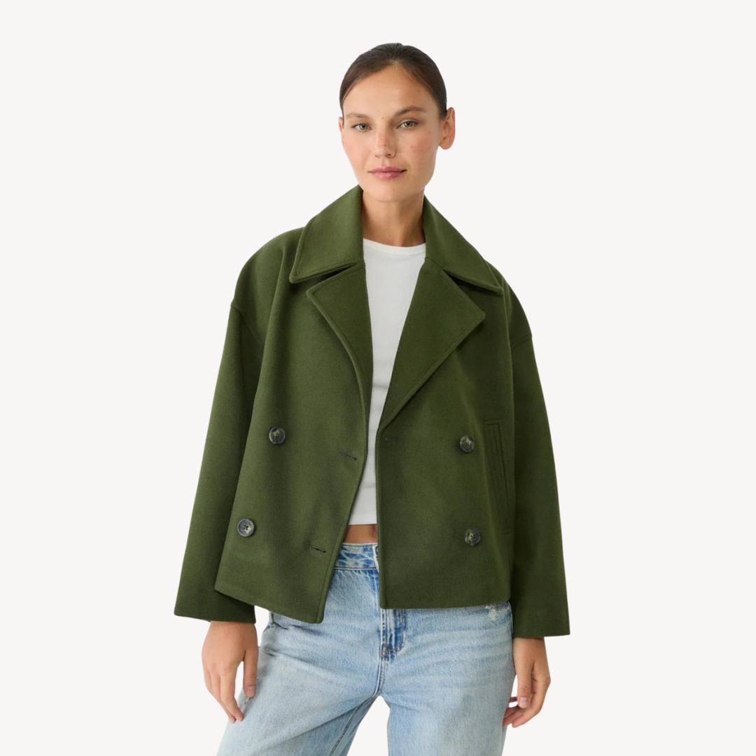 Short Wool Coat for Ladies - OutfitLondon