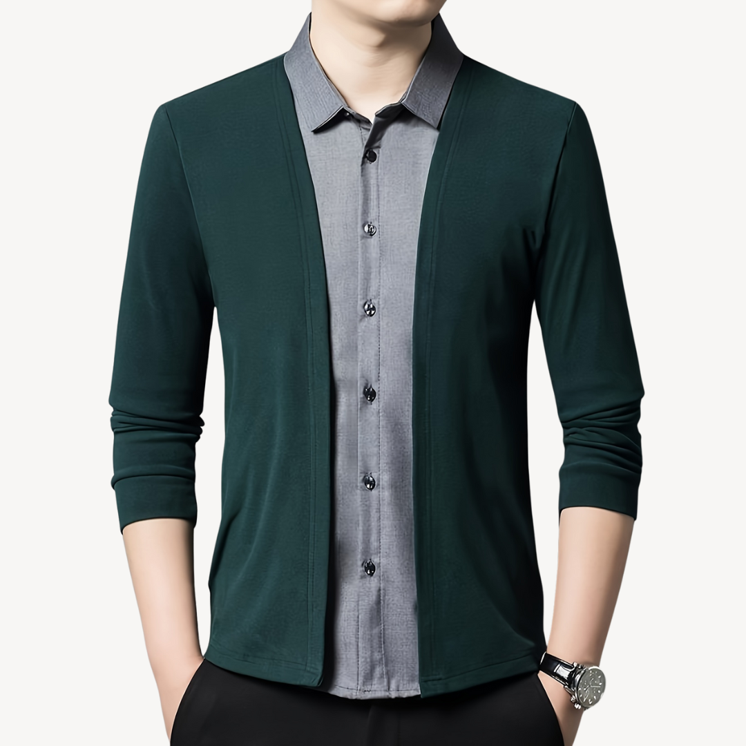 Men's Breathable Open Front Cardigan Sweater