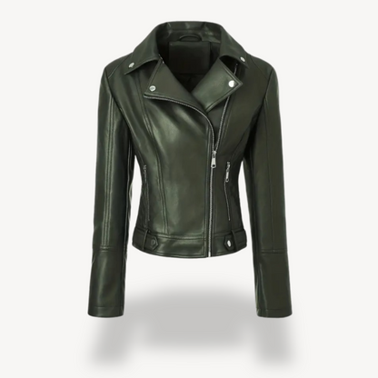 Vegan Leather Moto Jacket for Ladies