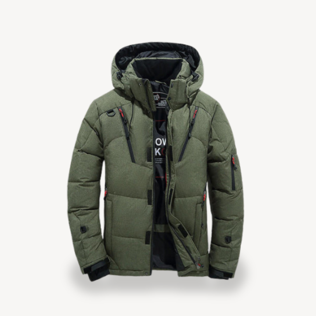 Warm Mens Padded Parka Coat with Hood