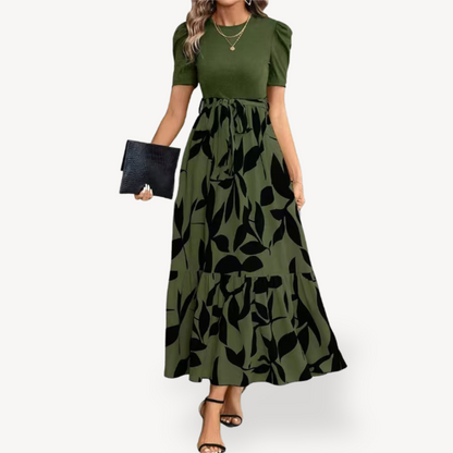 Relaxed Fit Summer Maxi Dress with Short Sleeves