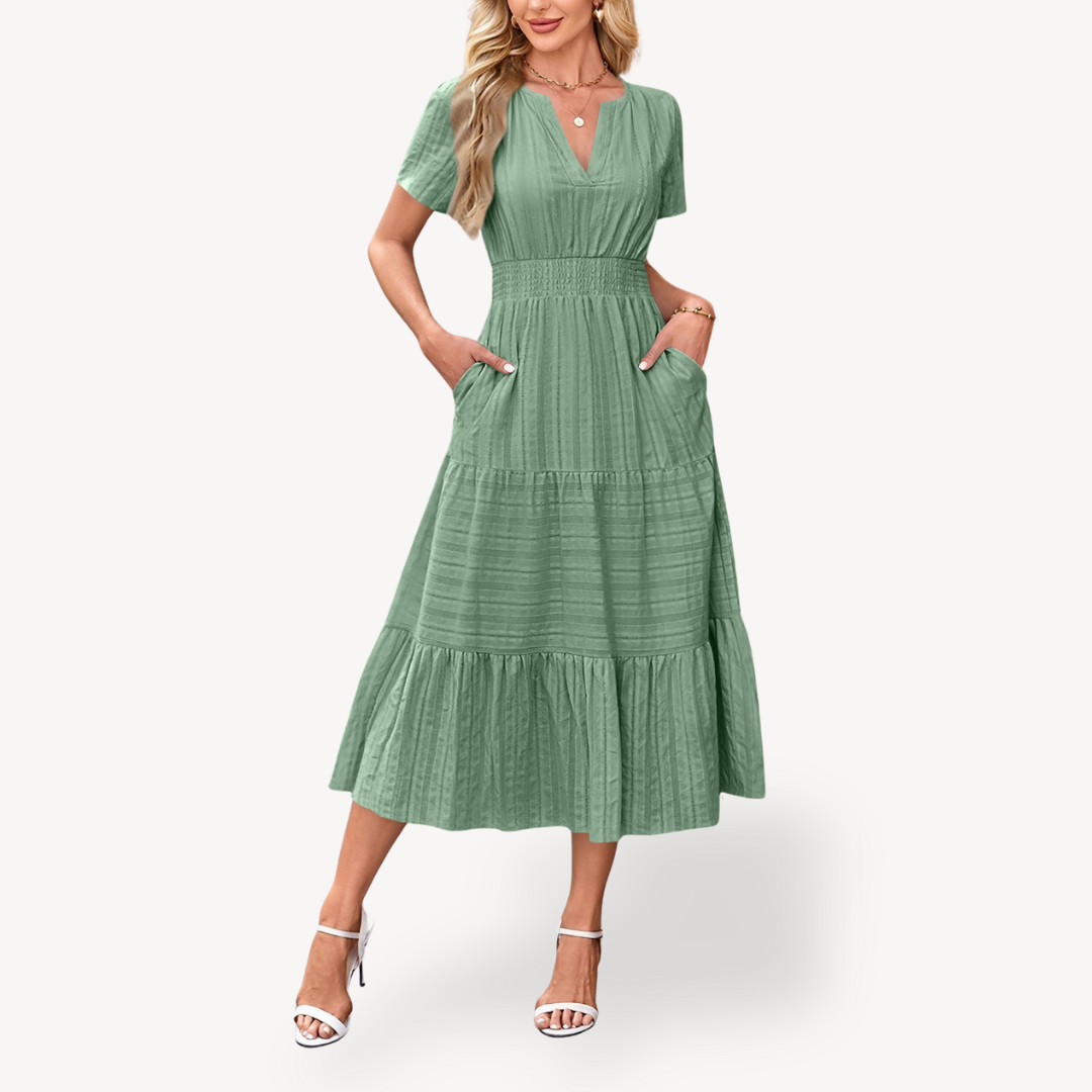 Layered Mid Length Women's Dress