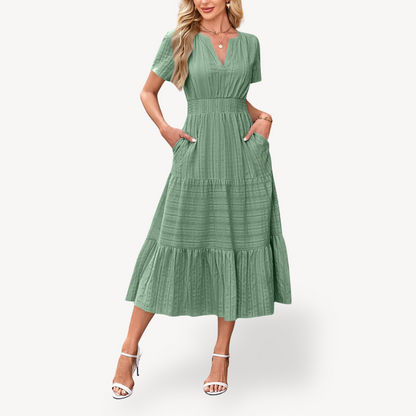 Layered Mid Length Women's Dress