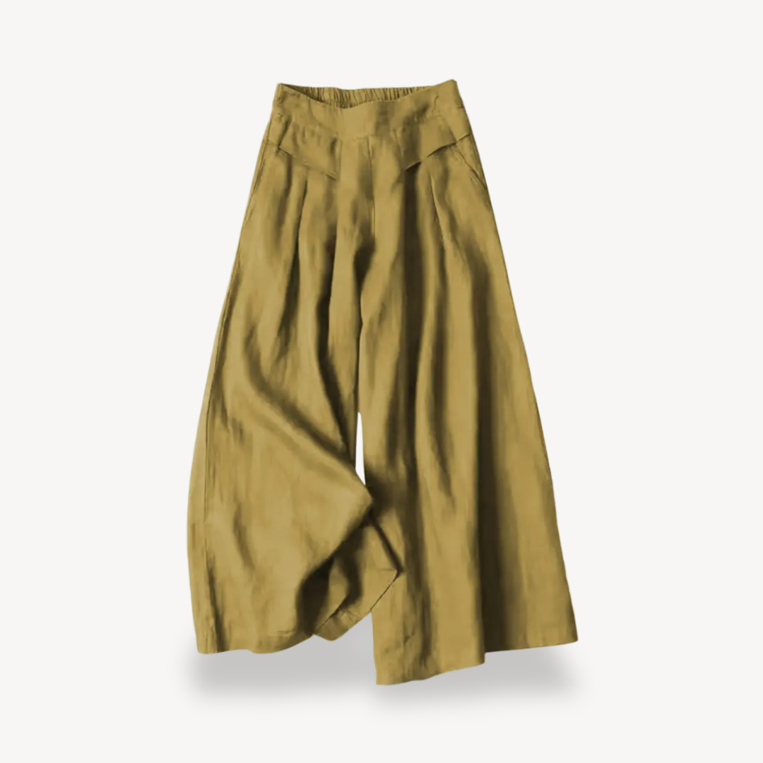 Loose Fit Linen Women's Pants