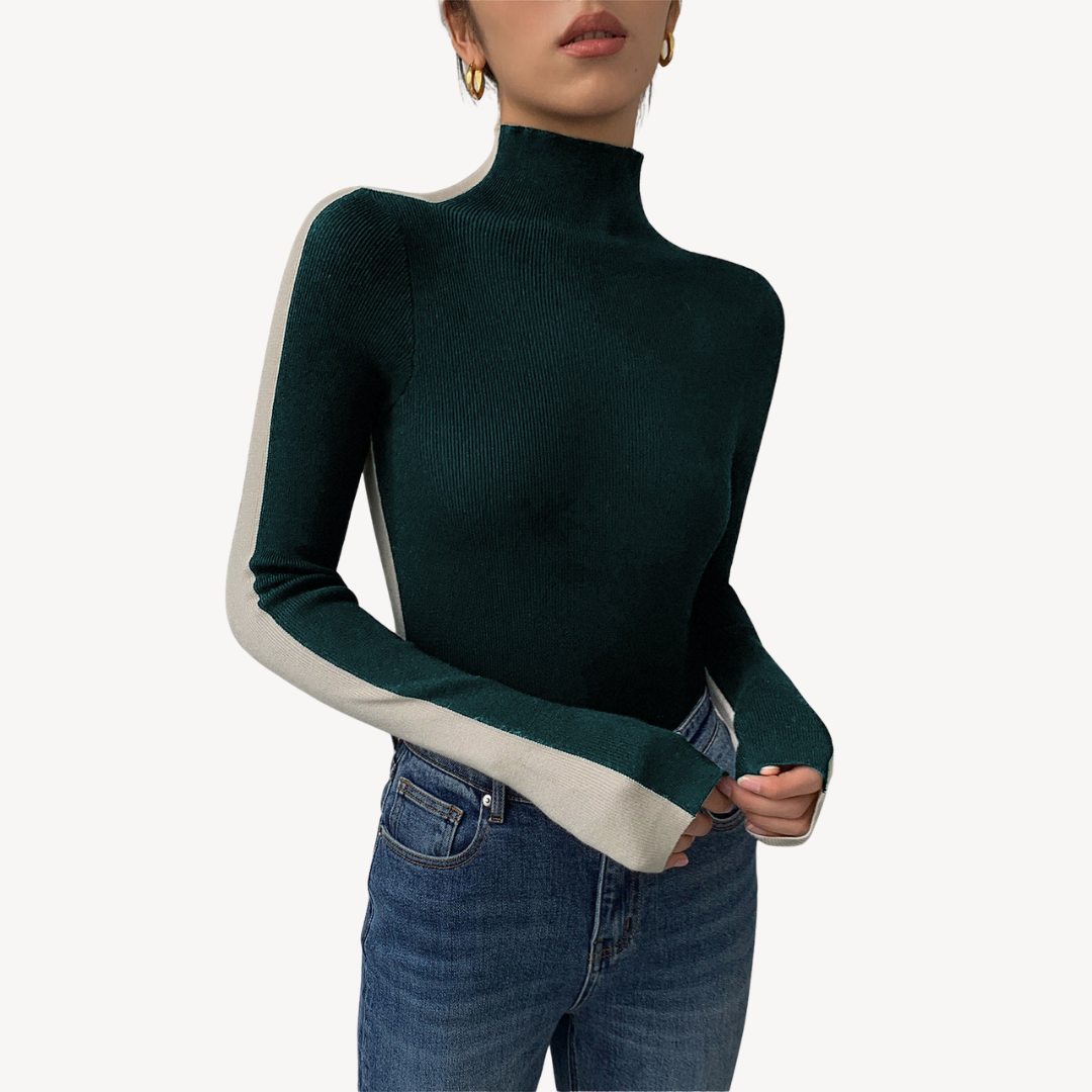 Ladies Classic Dual Color Sweater Top