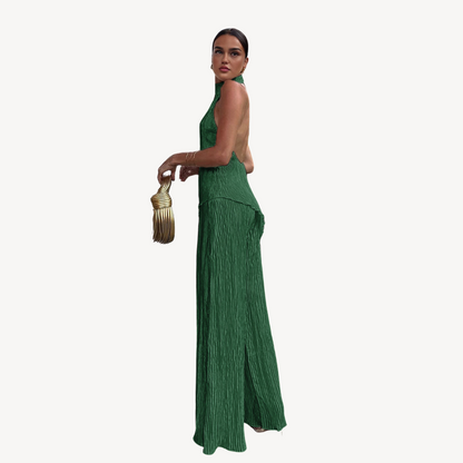 Flowy Halter Neck Jumpsuit for Ladies