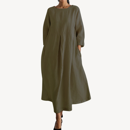 Relaxed Fit Summer Maxi Dress with Pockets