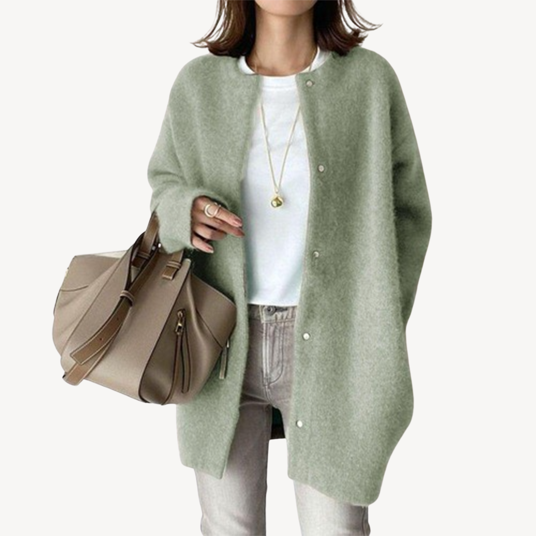 Ladies Classic Button Front Sweater