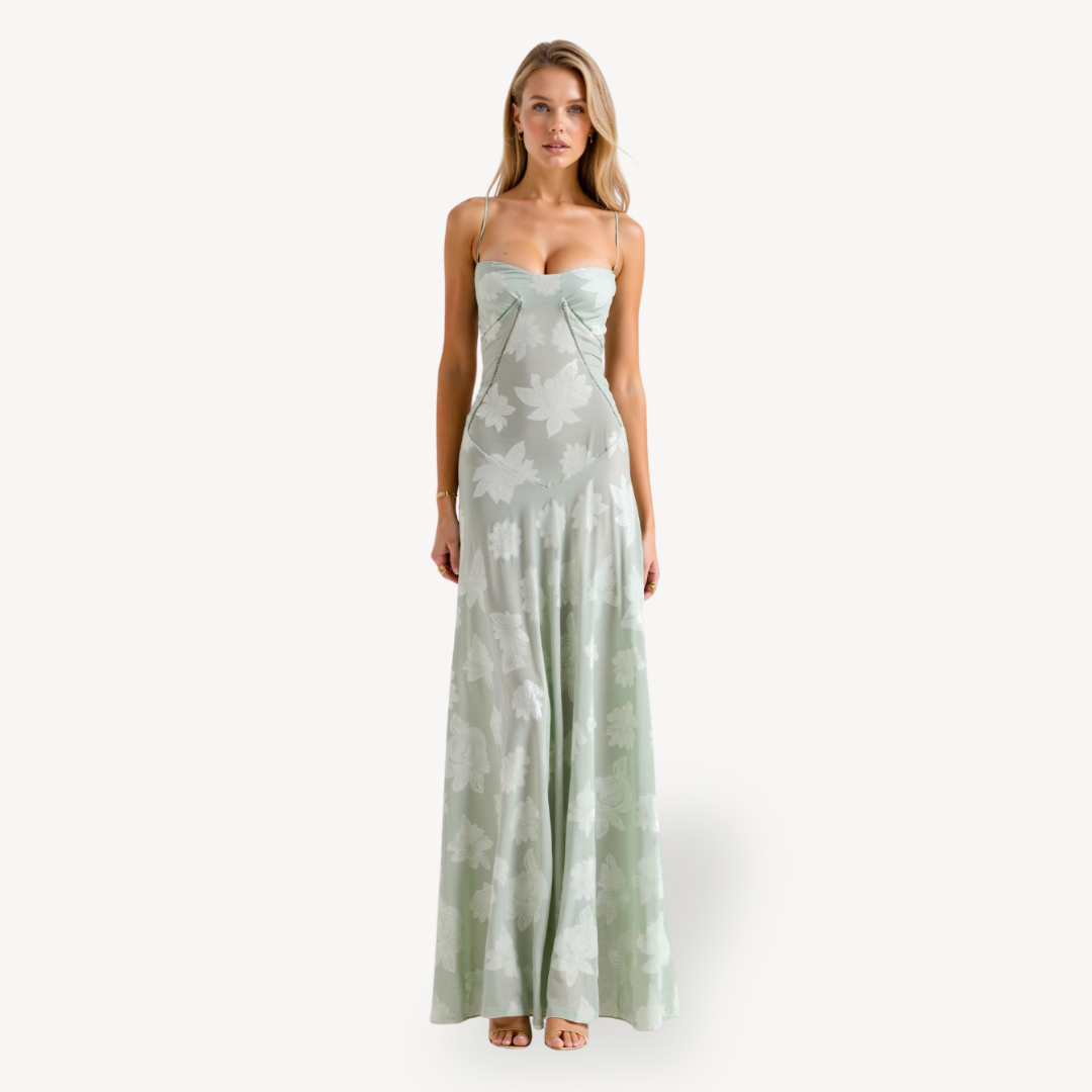 Pretty Flower Long Summer Dress