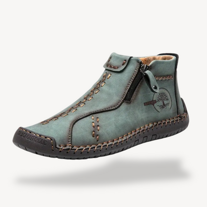 Comfortable Mens Leather Zip Boots - OutfitLondon