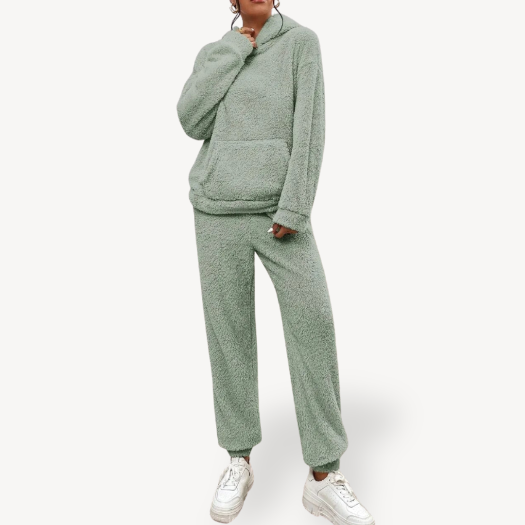 Soft Cozy Women's Fleece Hoodie Lounge Set