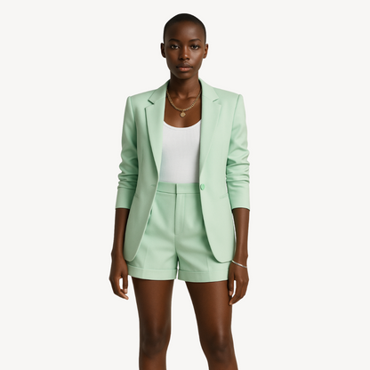 Classic Ladies Jacket Shorts Outfit