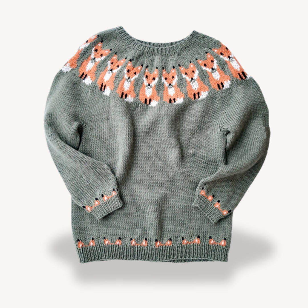 Pretty Flower Knit Sweater for Ladies