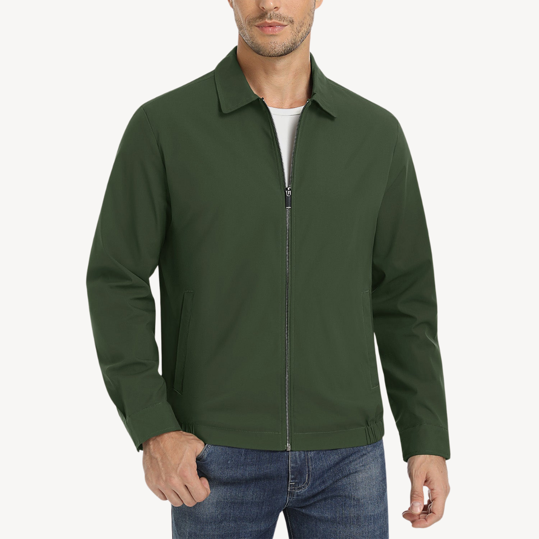 Waterproof Mens Zip Up Jacket with Pockets - OutfitLondon