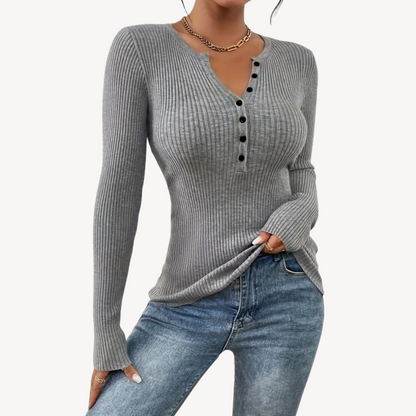 Textured Button Women's Casual Shirt