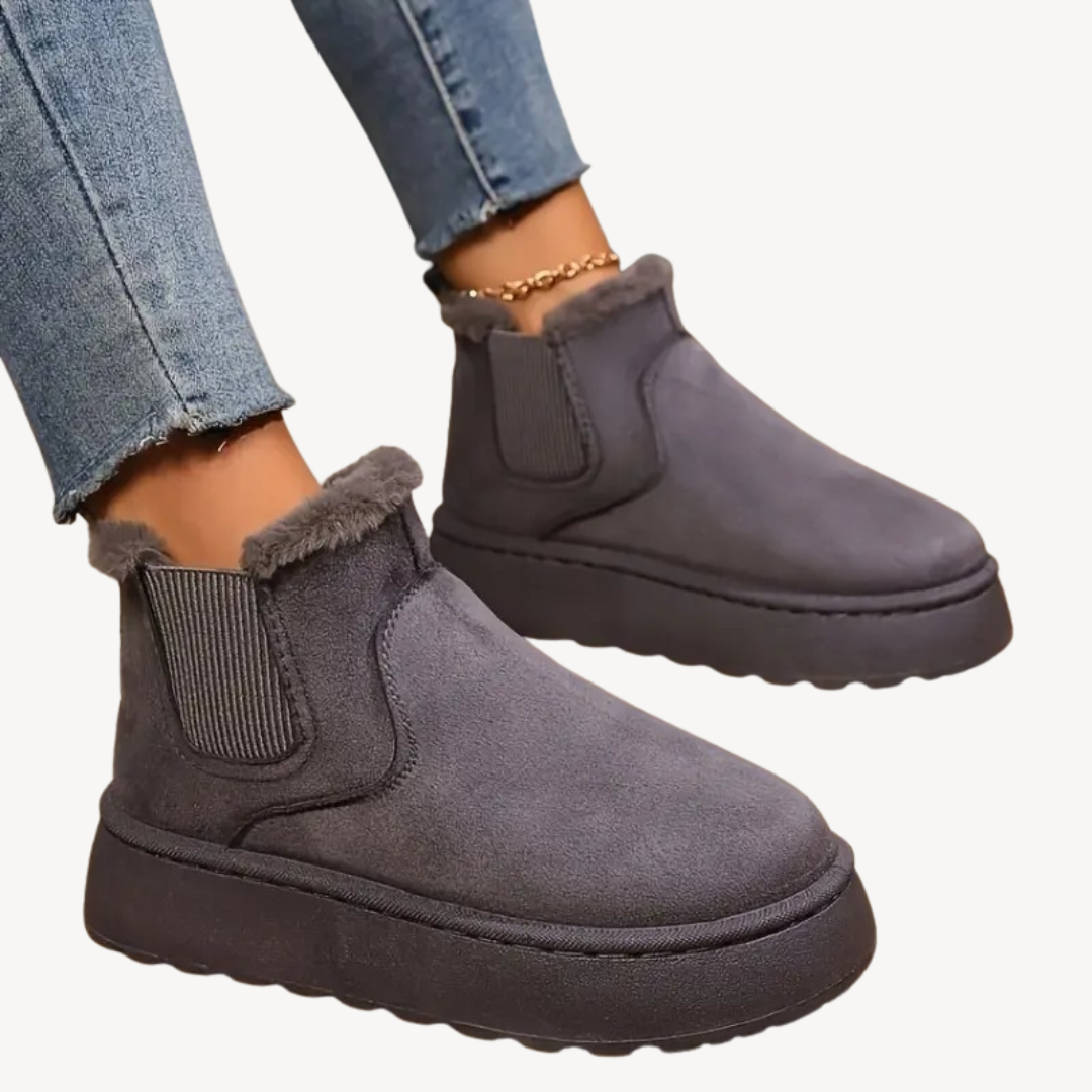 Comfortable Faux Fur Ankle Boots for Women