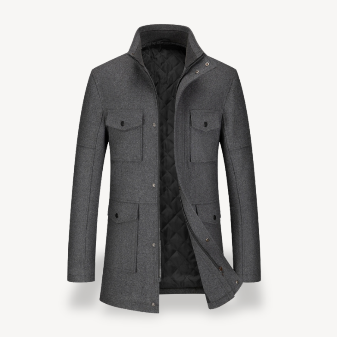 Warm Quilted Men's Winter Coat