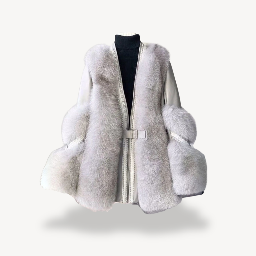 Luxurious Fake Fur Winter Coat for Ladies