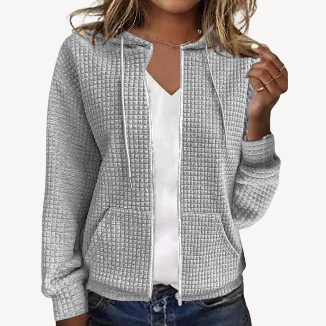 Cozy Woven Hooded Sweater for Ladies