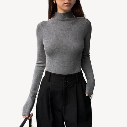 Ladies Classic Dual Color Sweater Top - OutfitLondon