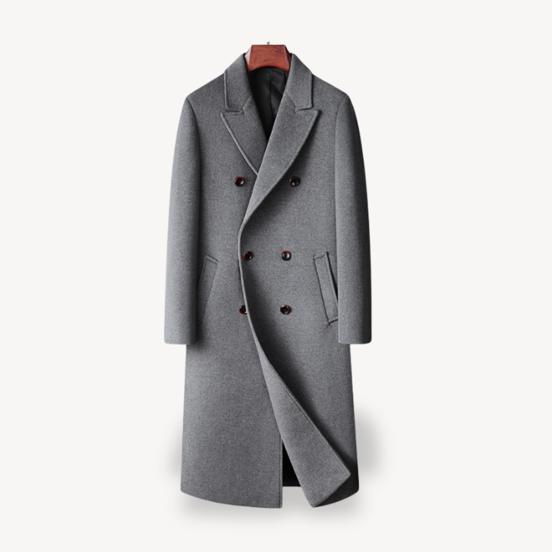 Classic Men's Wool Pea Coat - OutfitLondon