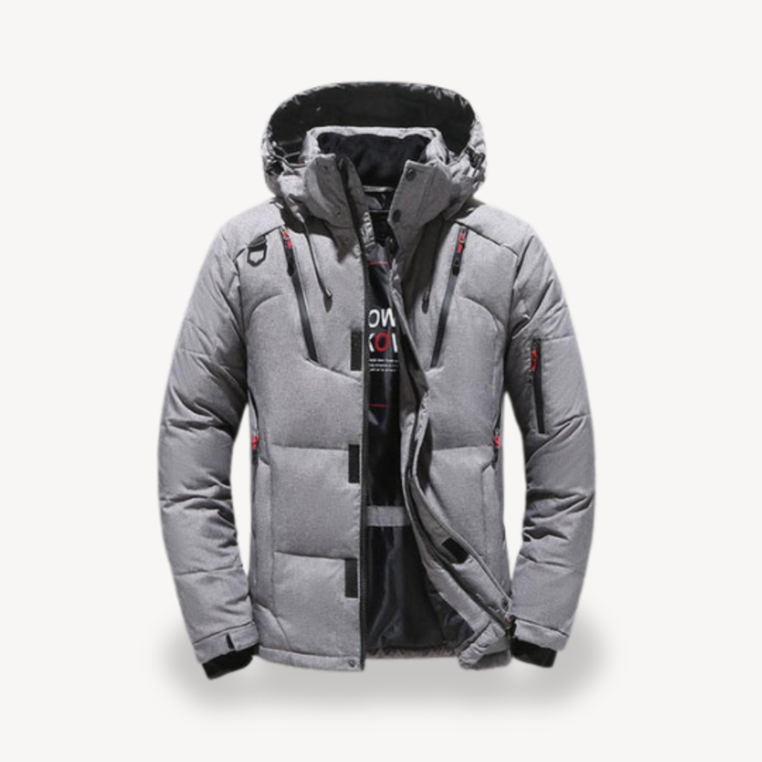 Warm Mens Padded Parka Coat with Hood
