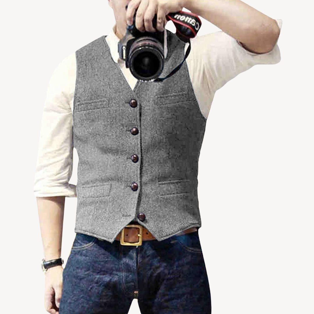 Classic Fitted Wool Waistcoat