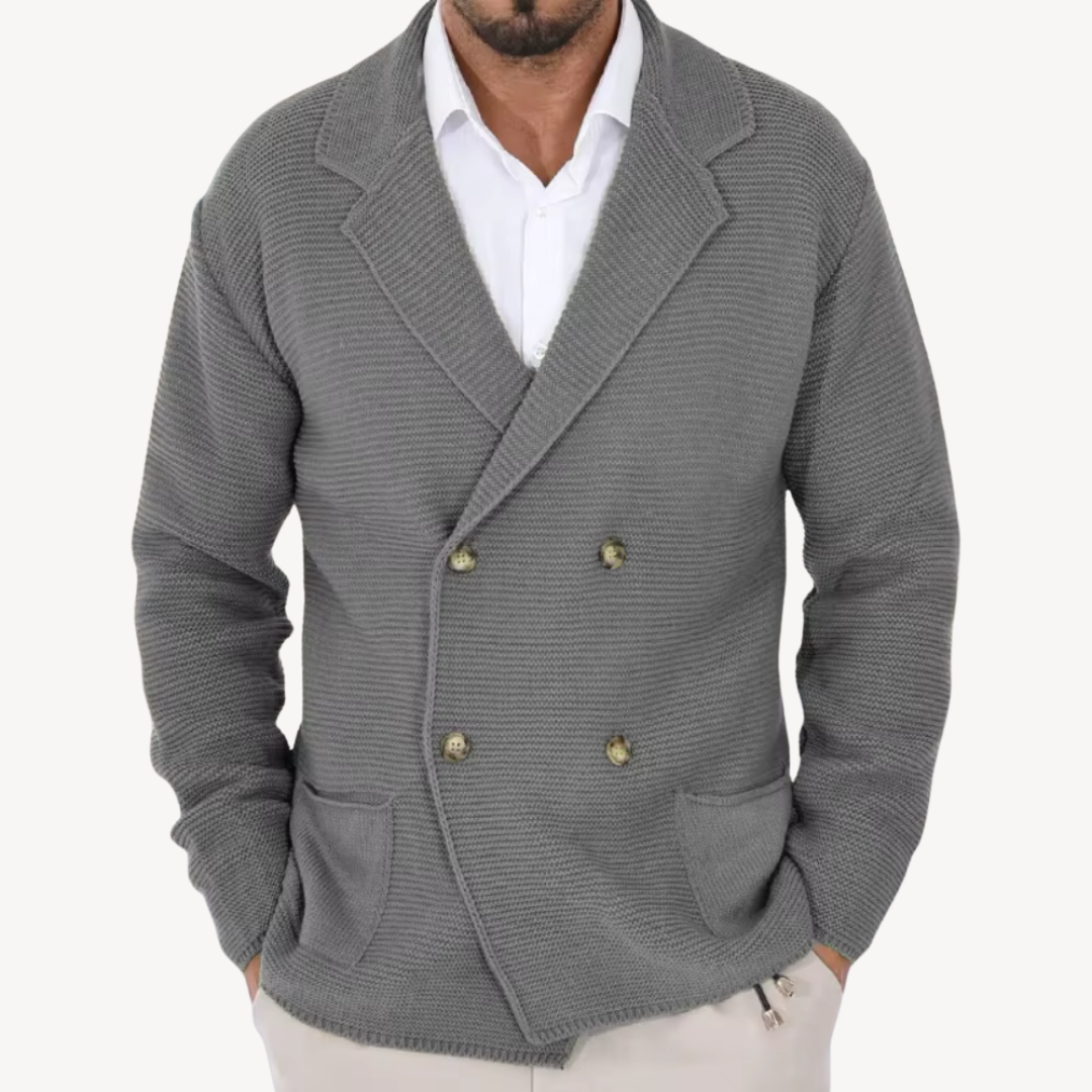 Classic Fit Men's Wool Cardigan Sweater - OutfitLondon