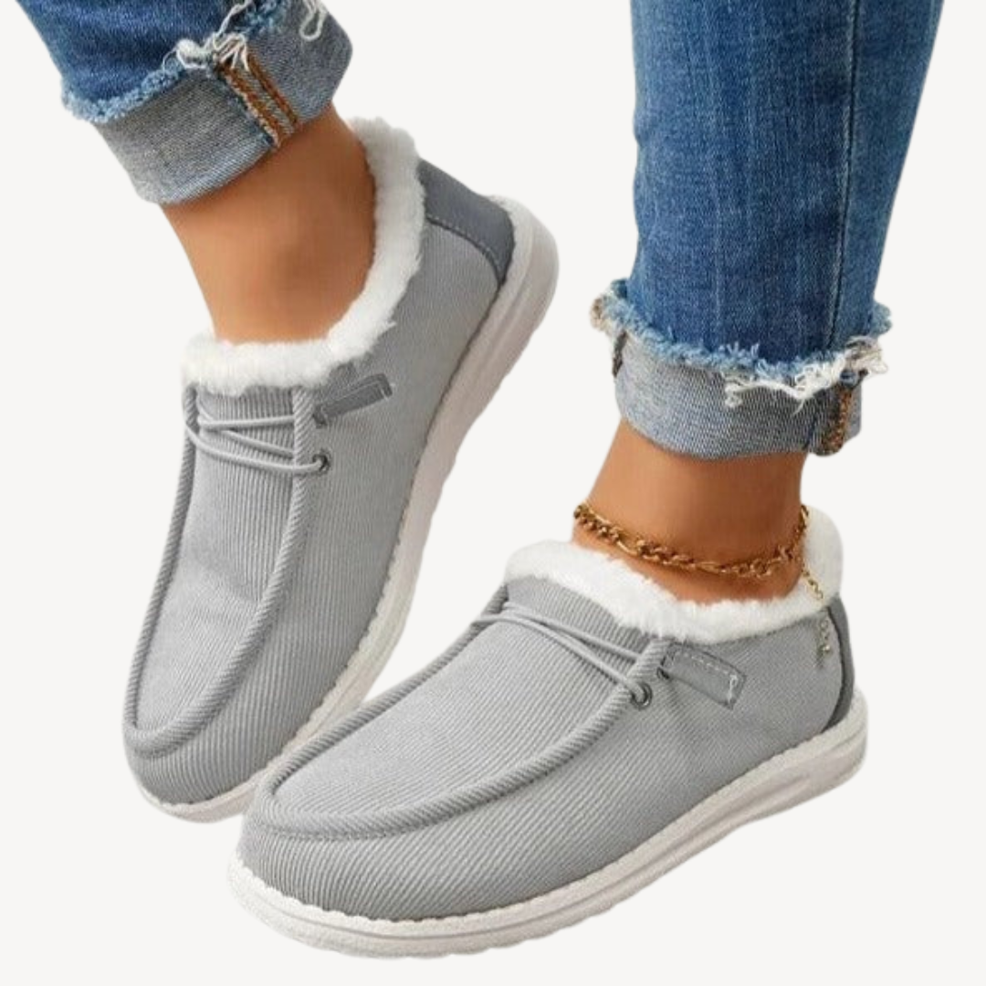 Comfortable Women's Slip On Shoes with Fleece Insoles