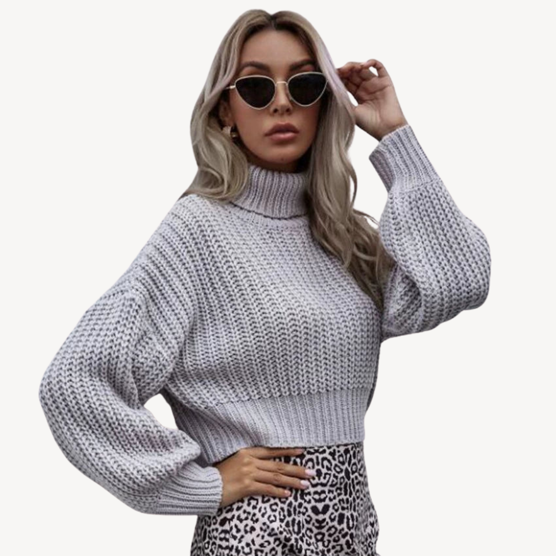 Short Fitted Knit Women's Sweater