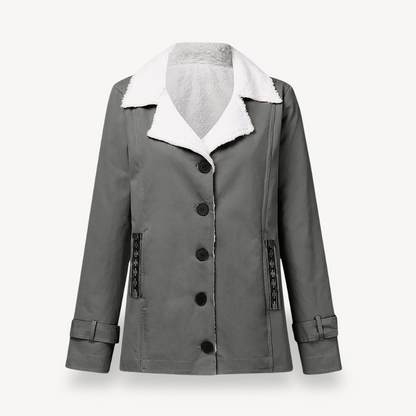 Warm Women's Button Front Fleece Coat