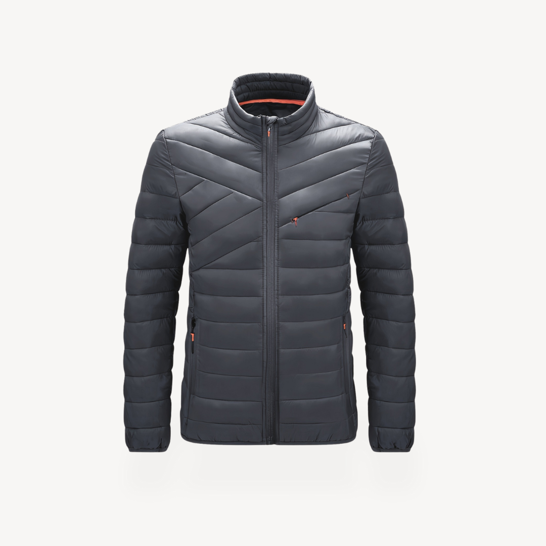 Warm Puffer Coat for Men with High Collar - OutfitLondon