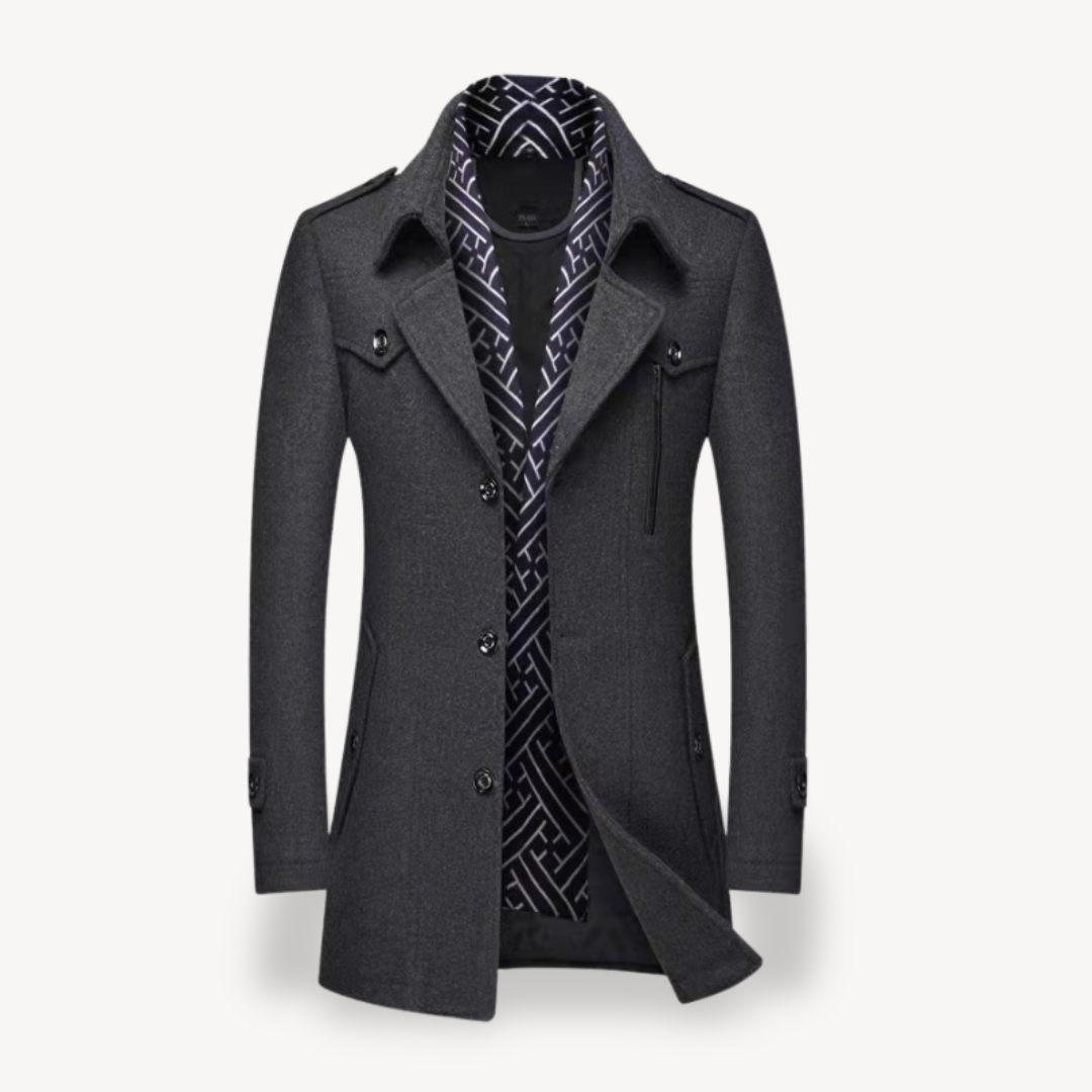 Warm Mens Coat with Fleece Inside