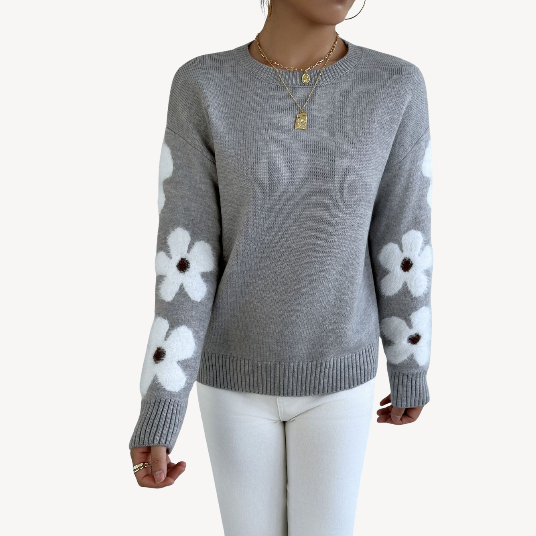 Pretty Embroidery Knit Sweater for Women