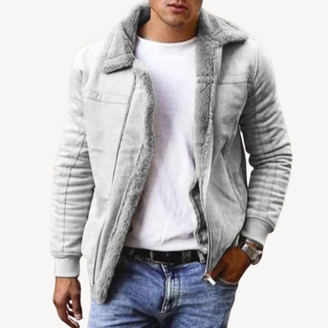 Men's Synthetic Sheepskin Coat