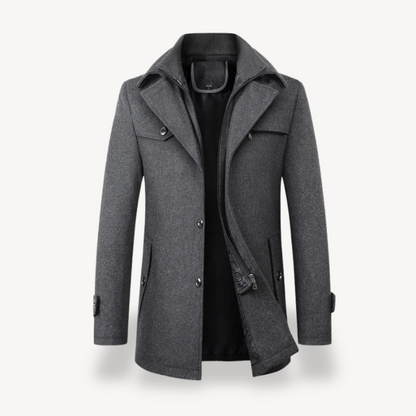 Warm Navy Classic Winter Coat