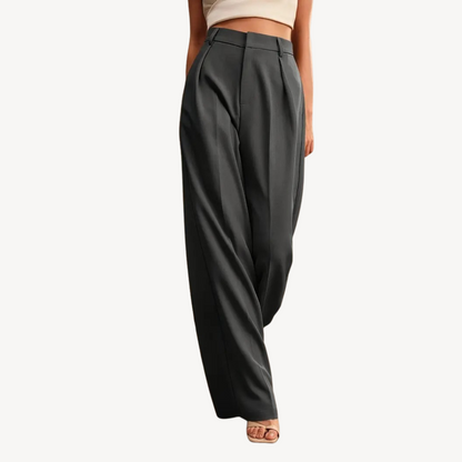 Elegant Wide Leg Women's Trousers - OutfitLondon