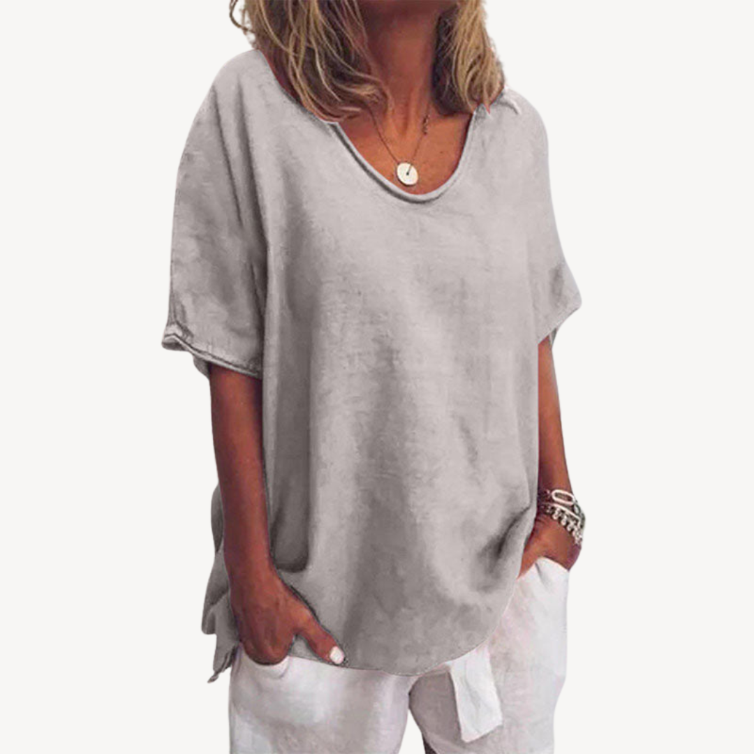 Relaxed Fit Cotton Women's Tee Shirt - OutfitLondon