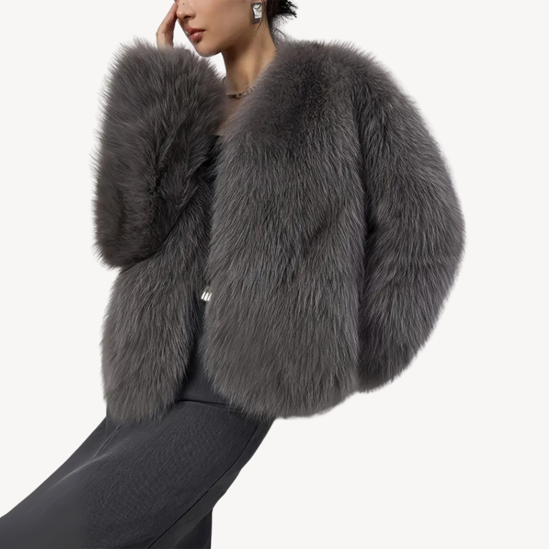 Ladies Warm Faux Fur Parka Coat - OutfitLondon